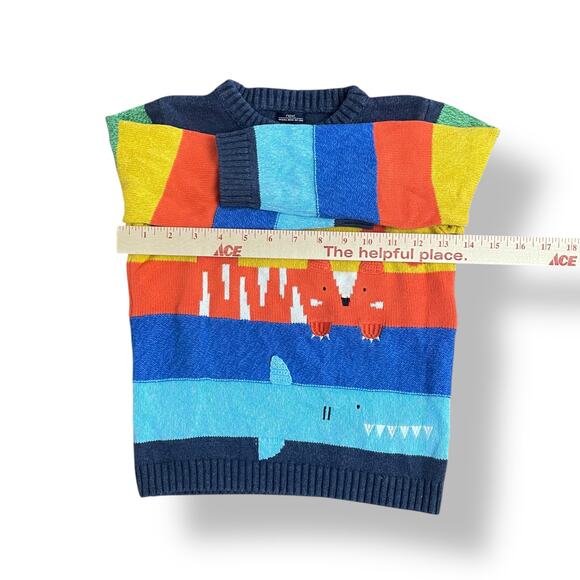NEXT Kids Rainbow Animal Knit Sweater Jumper 3–4 Years Shark Fox Giraffe - Picture 3 of 9